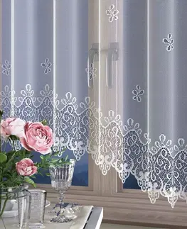 Záclony Hotová záclona nebo balkonový komplet, Amanda, bílá 200 x 250 cm