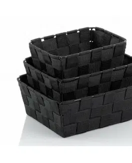 Úložné boxy Kela 3dílná sada úložných košíků Alvaro, černá