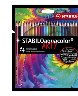 Hračky STABILO - Pastelky akvarelové aquacolor Artyom, 24 ks různých barev