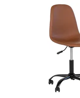 Kancelářská křesla Norddan Designová kancelářská židle Myla vintage hnědá