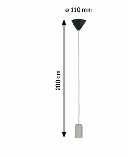 Moderní závěsná svítidla PAULMANN Závěsné svítidlo Neordic Jano E27 max. 1x20W šedá/černá/beton 503.88
