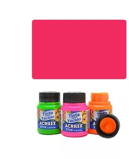 Hračky VEMA - ACR Barva na textil 37ml, Fluorescent Pink 107