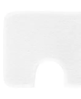 Koberce a koberečky Grund WC předložka s výřezem Melange bílá, 50 x 60 cm
