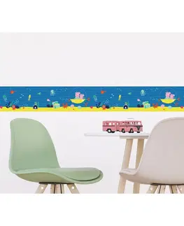 Tapety Samolepicí bordura Peppa Pig Sea, 500 x 9,7 cm