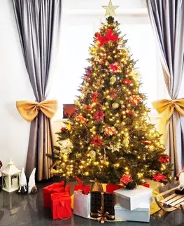 Vánoční stromky Půvabný umělý vánoční stromeček smrk 180 cm