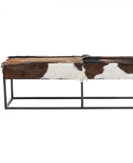 Lavice do předsíně KARE Design Polstrovaná lavice s kožešinou Country Life