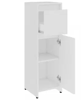 Koupelnové skříňky Koupelnová skříňka DTD deska Dekorhome Bílá lesk
