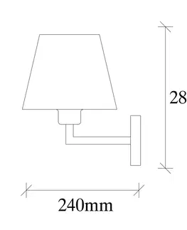 Svítidla Opviq Nástěnná lampa Profil I medová