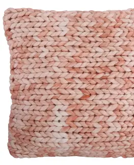 Dekorační polštáře Růžovo - bílý polštář s výplní Floriano pink - 45*45cm Collectione 8502641686022