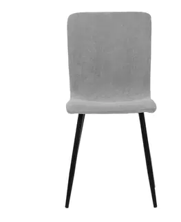Bydlení a doplňky Sada jídelních polstrovaných židlí 4 ks, šedá, 42 x 88 x 52 cm