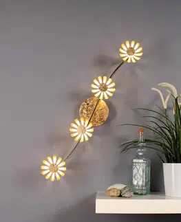 Nástěnná svítidla Eco-Light LED nástěnné svítidlo Bloom 4 zdroje zlaté