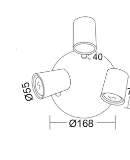 Moderní bodová svítidla ACA Lighting Spot stropní svítidlo SUH1893PB