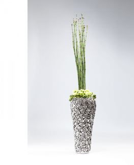Kameninové vázy KARE Design Stříbrná kameninová váza Rose Multi Chrome Big 45cm