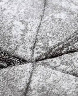 Koberce a koberečky Dywany Lusczow Kusový koberec ALTER Nano trojúhelníky šedý, velikost 80x150