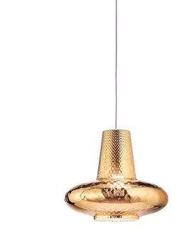 Závěsná světla Ailati Závěsná lampa Giulietta 130 cm starozlatá metalíza