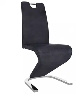 Židle Jídelní židle 2 ks umělá kůže / chrom Dekorhome Hnědá