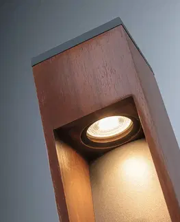 Sloupková světla Paulmann Paulmann Trabia LED podstavcové světlo dřevo, výška 40 cm