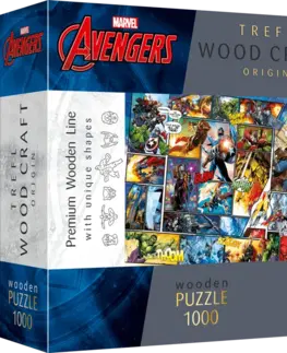 Hračky puzzle TREFL - Dřevěné puzzle 1000 - Marvel Universe Komiks