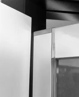 Sprchové vaničky MEREO Sprchový kout, Lima, čtvrtkruh, 80x80x190 cm, R 550, chrom ALU, sklo čiré, vanička litý mramor CK608B33KM
