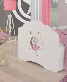 Postele ArtAdrk Dětská postel CASIMO | se zásuvkou a zábranou Provedení: Jednorožec