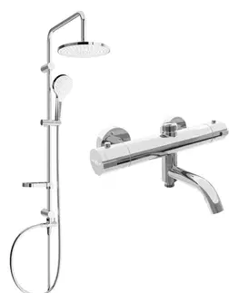 Sprchy a sprchové panely MEXEN/S Erik sprchový sloup včetně sprchové termostatické baterie Kai, chrom 77900205-00
