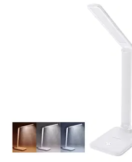Stolní lampy do kanceláře Solight LED stolní lampička 10W, 490lm, změna CCT, stmívání, bílá WO64-W