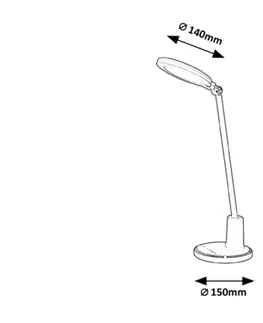 Stolní lampy do kanceláře Rabalux stolní lampa Tekla LED 10W CCT DIM 2977