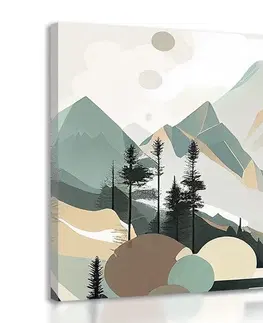 Obrazy hory Obraz kouzelné Vysoké Tatry ve skandinávském designu