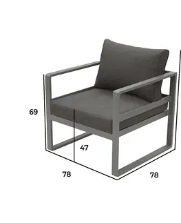 Zahradní židle a křesla DEOKORK Hliníkové křeslo TITANIUM