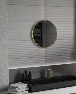 Koupelnová zrcadla MEXEN Loft zrcadlo 40 cm, zlatý rám 9850-040-040-000-50