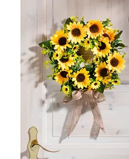 Květinové dekorace Slunečnicový věnec
