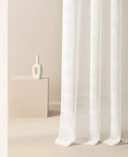 Záclony Měkký krémový závěs Maura se závěsem na kolečkách 140 x 250 cm