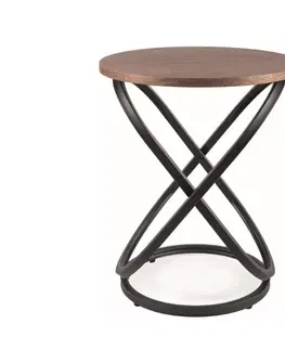 Barové stolky Signal Příruční stolek EOS E | černý mat Barva: Ořech