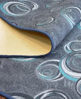 Koberce a koberečky Dywany Lusczow Kusový koberec DROPS Bubbles šedo-modrý, velikost 400x400