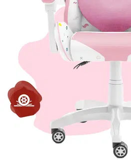 Herní křesla Dětská hrací židle Rainbow růžová