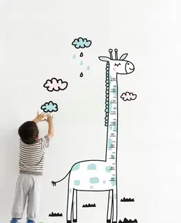 Zvířátka Okouzlující nálepka na zeď metr Žirafa 170 x 79 cm