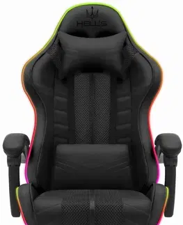 Herní křesla Herní židle HC-1004 LED RGB černá