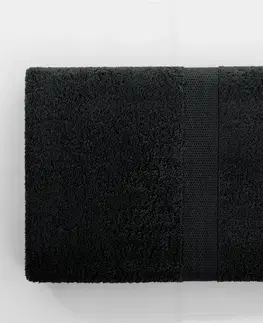 Ručníky Bavlněný ručník DecoKing Mila 30x50cm černý, velikost 30x50