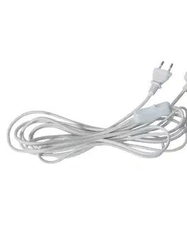 Závěsná světla s konektorem STAR TRADING E27 patice Glaze s kabelem, bílá