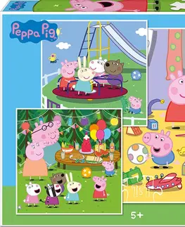 Hračky puzzle DINO - Peppa Pig Na Prázdninách 3X55 Puzzle