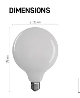 LED žárovky EMOS LED žárovka Filament Globe / E27 / 18 W (150 W) / 2 452 lm / teplá bílá ZF2180