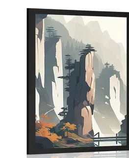 Hory Plakát hora Tianzi v Číně