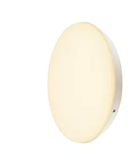 Klasická nástěnná svítidla SLV BIG WHITE SIMA SENSOR vnitřní LED nástěnné a stropní přisazené svítidlo bílé, 3000 K kulaté 1005086