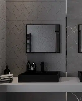 Koupelnová zrcadla MEXEN Loft zrcadlo 60 x 50 cm, černý rám 9852-060-050-000-70