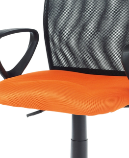 Kancelářské židle Kancelářská židle MEDLEY, oranžová / černá