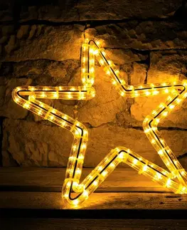 LED venkovní PROFI motivy DecoLED LED světelný motiv hvězda, pr. 40cm, teple bílá
