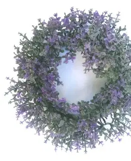 Květiny Umělý věnec Buxus fialová, pr. 16 cm