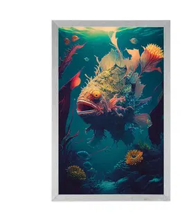 Podmořský svět Plakát surrealistický mořský ďas