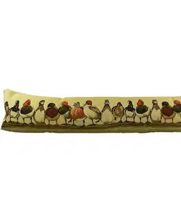 Dekorační polštáře Béžový gobelinový dlouhý polštář s kachnami Ducks - 90*15*20cm Mars & More EVTKDU