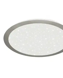 LED stropní svítidla BRILONER LED stropní svítidlo s hvězdným dekorem, pr. 36 cm, 15 W, 1600 lm, matný nikl BRI 3089-012